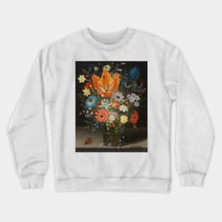 Still Life with Iris- Peter Binoit Floral Painting Crewneck Sweatshirt